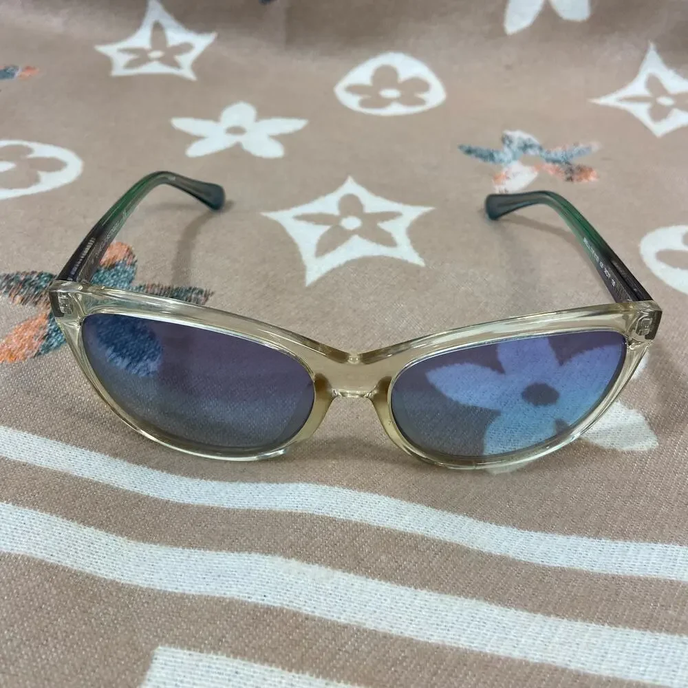 DIANE VON FURSTTENBURG Brielle Sunglass Frames DVF613S Women's Ombre Green Clear